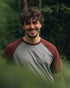 TreeShirt Raglan Relaxed Colorblock Coffee Deep Maroon Mel-Grey Mel